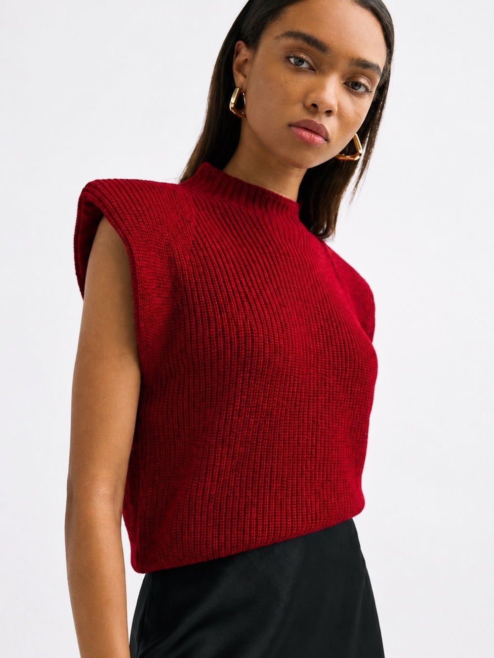 Aritzia Babaton Hazlitt Merino Wool Knit Sleeveless Sweater Vest Size S Chic 90s